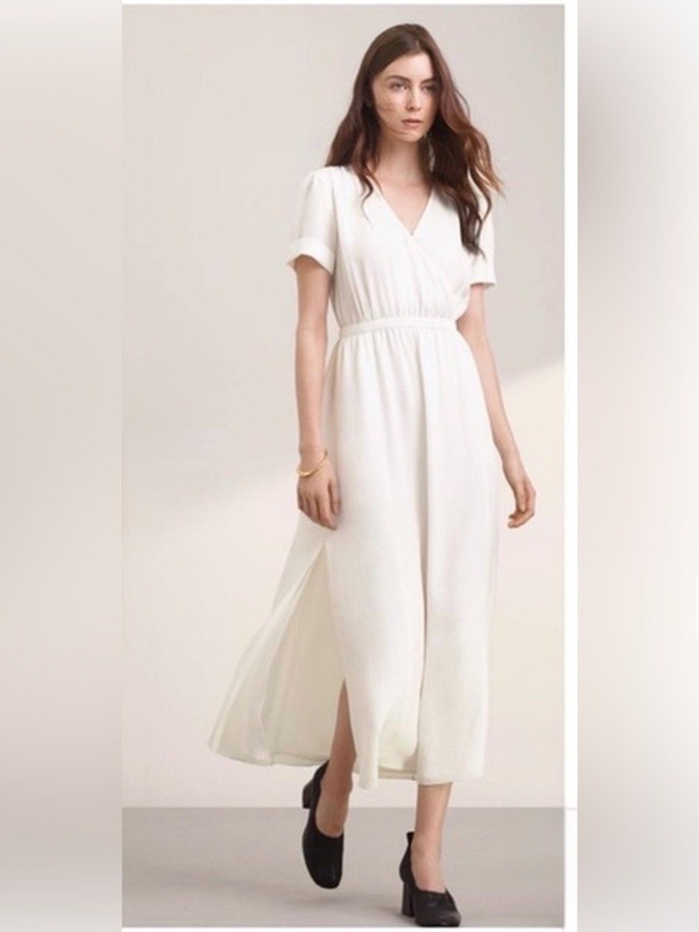 Wilfred White Maxi Wrap Dress